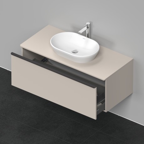 Duravit тумба подвесная под раковину 1200 мм х 550 мм и консолью, d-neo, de494909191 цвет: серо-коричневый матовый