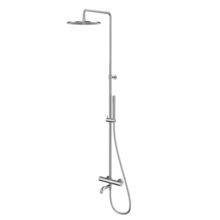 Термостатическая система для ванны наружного монтажа, Whitecross Y brushed nickel, брашированный никель арт. Y1234NIB