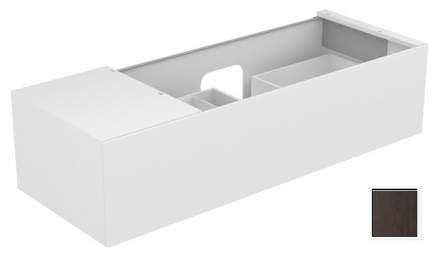 Keuco тумба подвесная под раковину справа с одним выдвижным фронтом, с внутренней светодиодной подсветкой, edition 11, табачный дуб арт. 31164 850100