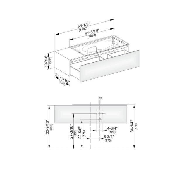 Keuco тумба подвесная под раковину справа с одним выдвижным фронтом, с внутренней светодиодной подсветкой, edition 11, табачный дуб арт. 31164 850100
