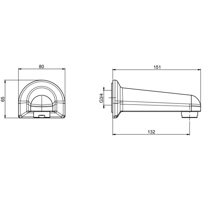 Fima Carlo Frattini излив настенный, длина 130 мм. wellness, хром арт. f2040cr