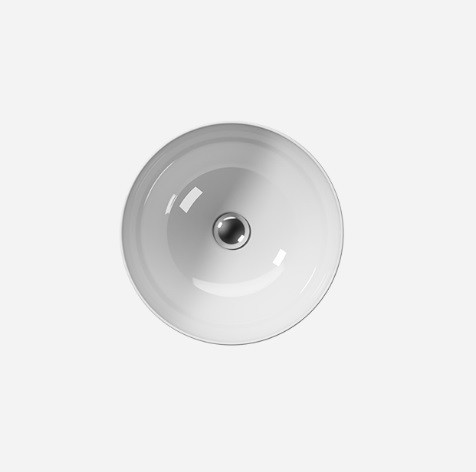 GSI Раковина накладная 42х42х22 см, без перелива, санфарфор, Pura - 885211