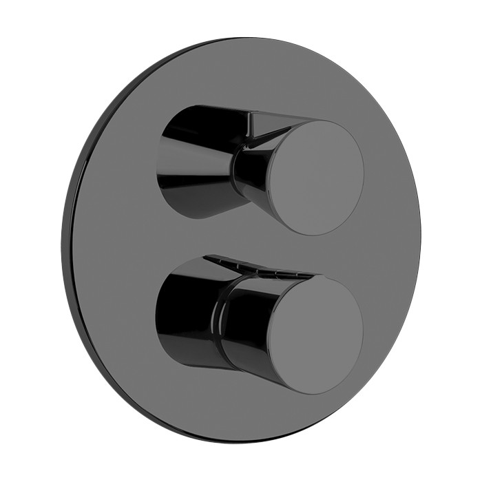 Gessi Смеситель для душа, встраиваемый, термостатический, Cono, 45134#707 цвет: black metal brushed pvd