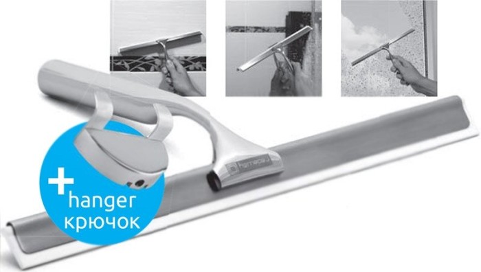 Radaway скребок для душевой кабины водосгон с держателем хром, - SR-002