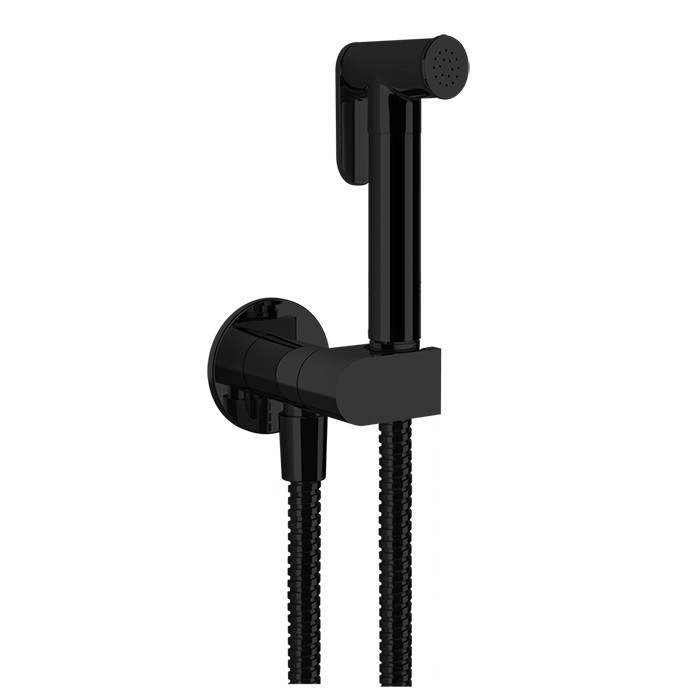 Gessi Гигиенический душ, шланг 125см, Origini, 45126#299 цвет: black xl