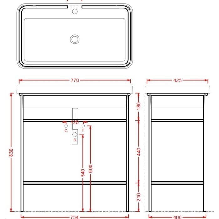 ArtCeram полка сетчатая для консоли, tfa008 17 цвет: матовый