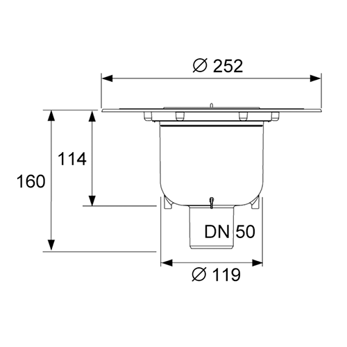TECE сифон вертикальный dn 50, - 3601600