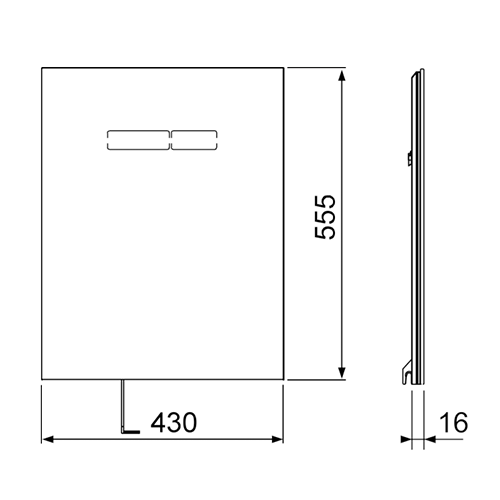 TECE верхняя панель с сенсорным блоком управления смыва, цвет: черный, lux - 9650003