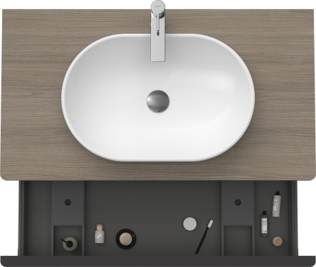 Duravit тумба подвесная под раковину 1000 мм х 550 мм и консолью, d-neo, de494803535 цвет: дуб терра