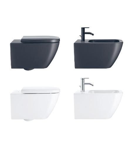 Duravit подвесное биде, happy d.2, 2258151300 цвет: черный матовый