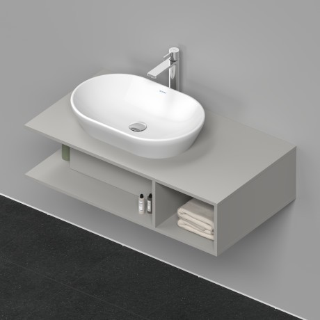 Duravit тумба подвесная под раковину слева de4929040707 1000 мм х 550 мм, d-neo, de492900707 цвет: бетонно-серый матовый