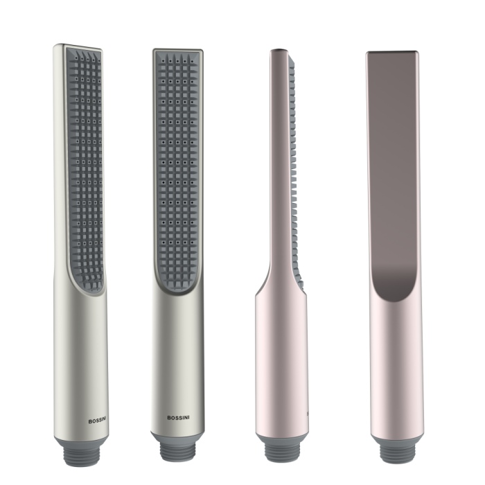 Bossini наружная часть смесителя для ванны c изливом, душем-палочкой и шлангом, apice, никель арт. z00555.094