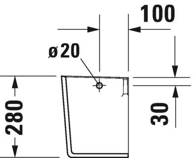 Duravit полупьедестал для раковины, me by starck, 0858410000 цвет: белый