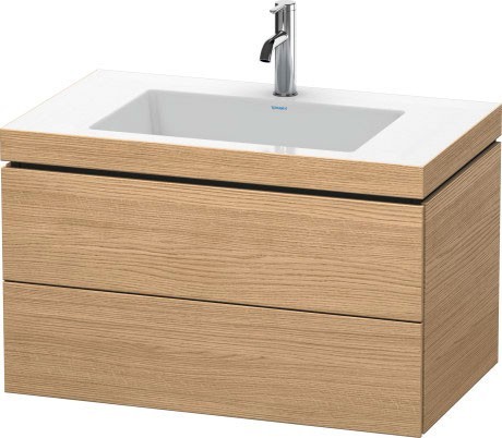 Duravit тумба подвесная с раковиной, l-cube, lc6927o5252 цвет: дуб европейский
