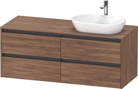 Duravit тумба подвесная под раковину справа 550 мм х 1400 мм х 568 мм, ketho.2, k24898r79790000 цвет: орех натуральный