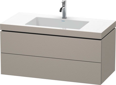 Duravit тумба подвесная с раковиной, l-cube, lc6928o1414 цвет: терра