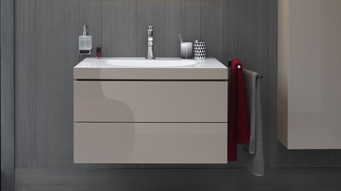 Duravit тумба подвесная с раковиной, l-cube, lc6928o1414 цвет: терра