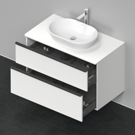 Duravit тумба подвесная под раковину 550 мм х 1000 мм, d-neo, de496801818 цвет: gres pietra grey opaco