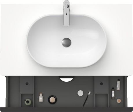 Duravit тумба подвесная под раковину 550 мм х 1000 мм, d-neo, de496801818 цвет: gres pietra grey opaco