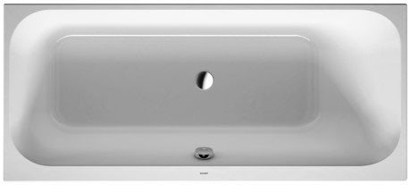 Duravit акриловая ванна 1600 х 700 c наклоном для спины справа, встраиваемая, happy d.2, 700309000000000 цвет: белый