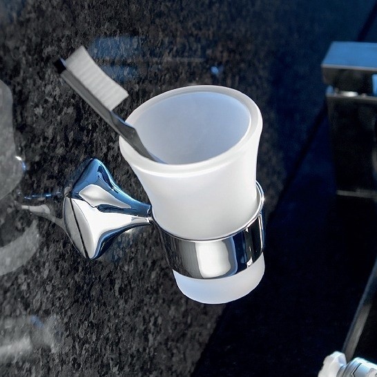 Bertocci стакан для зубных щеток leger, хром арт. 103 3000 0000