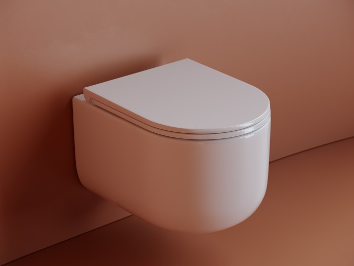 Ceramicanova подвесной унитаз с сиденьем ulma, cn4006 цвет: белый