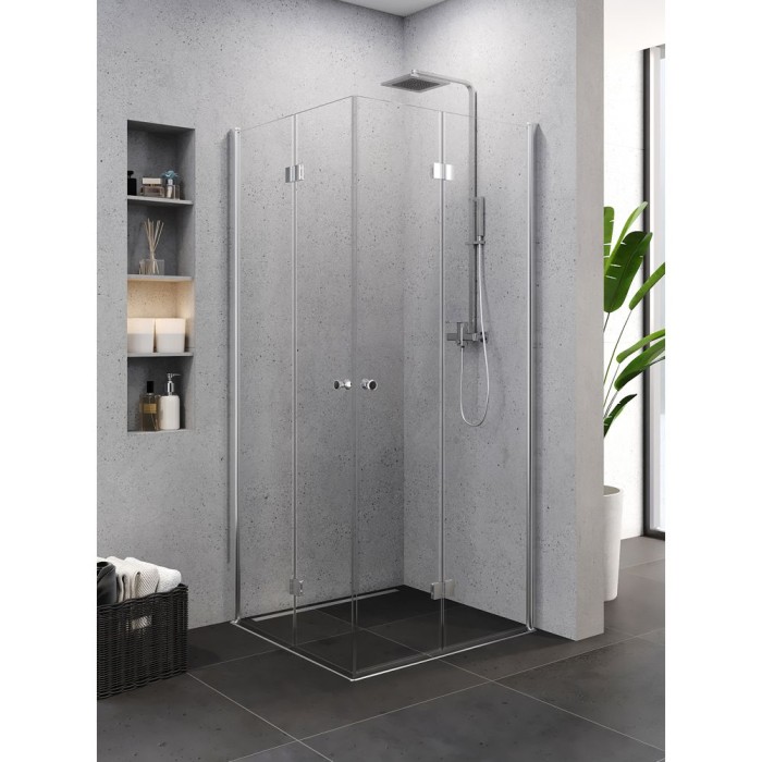 Душевое ограждение superia 80x90x195, New trendy Superia chrome, хром арт. K-0740