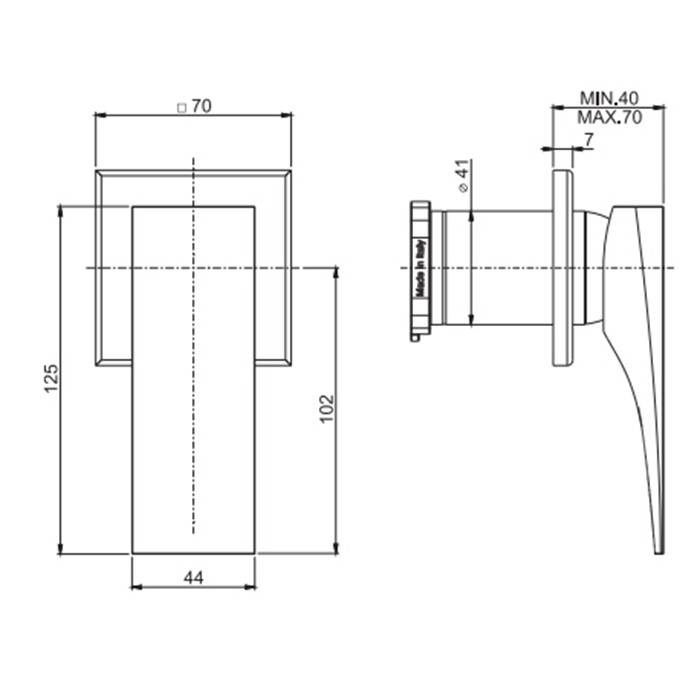 Fima Carlo Frattini смеситель для душа, встраиваемый, zeta, золото арт. f3963n1or