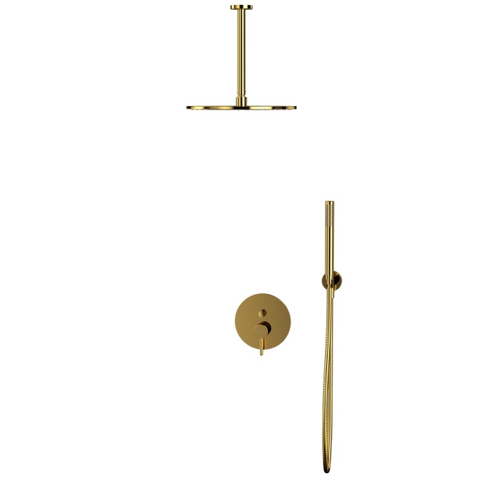 Душевая система скрытого монтажа, Whitecross Y gold, золото арт. YSET12GL