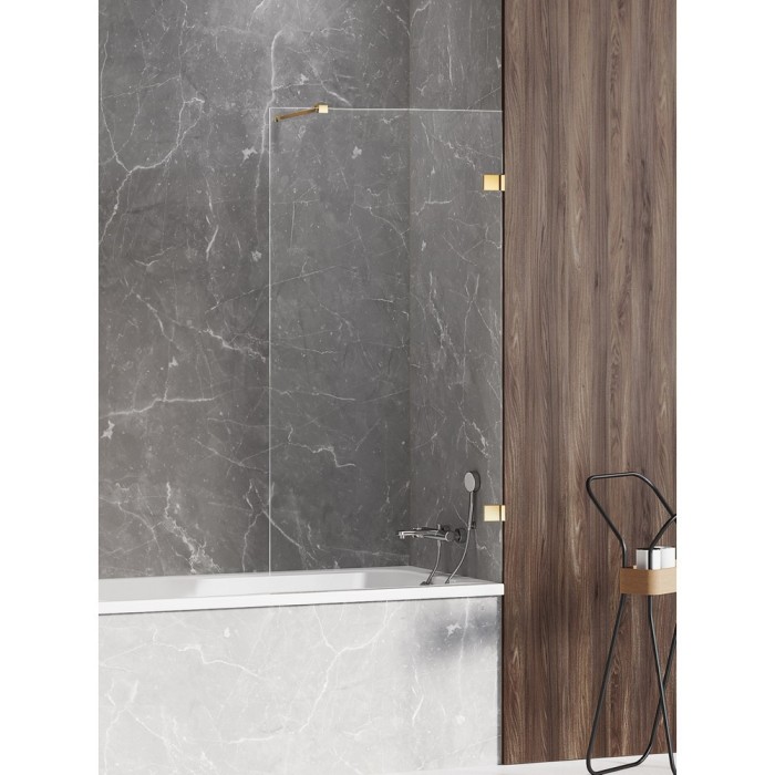 Шторка для ванны shine 60x150, New trendy Avexa gold, золото арт. EXK-2171-WP