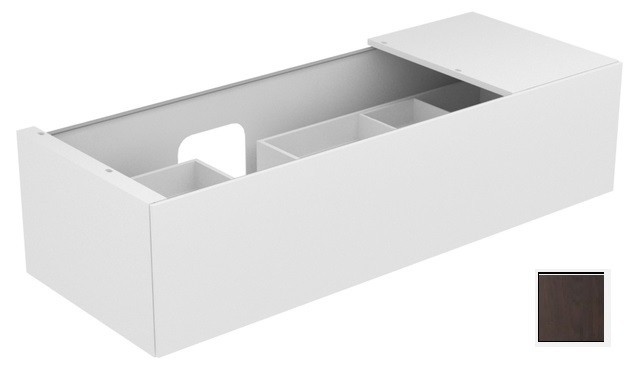Keuco тумба подвесная под раковину слева с одним выдвижным фронтом, с внутренней светодиодной подсветкой, edition 11, табачный дуб арт. 31163 850100