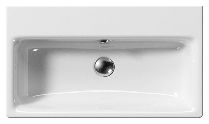 GSI Подвесная раковина 70х40х19 см, с переливом, 1 отверстие для смесителя, санфарфор, Sand - 9087111