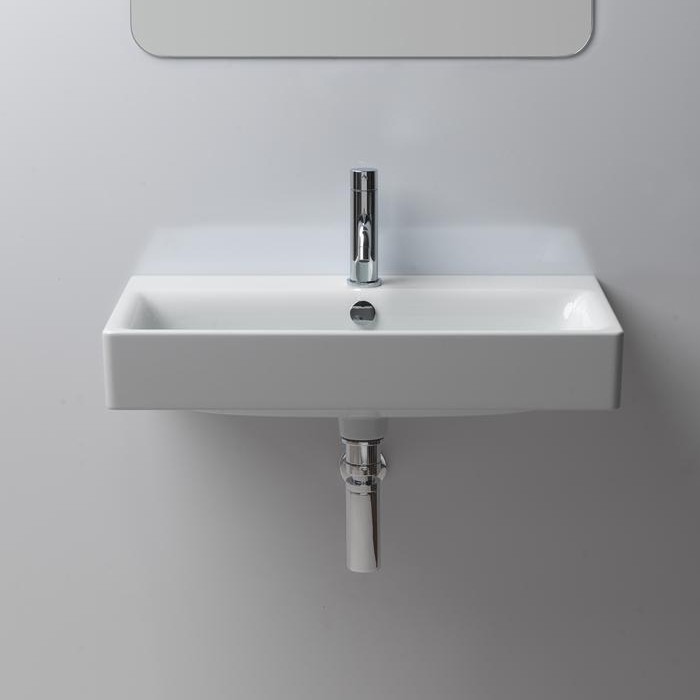 GSI Подвесная раковина 70х40х19 см, с переливом, 1 отверстие для смесителя, санфарфор, Sand - 9087111