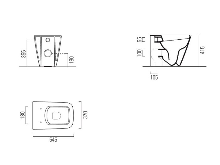 GSI Унитаз приставной 37х55 см, extraglaze, swirlflush, безободковый, без сиденья, тихий смыв, Sand - 901011
