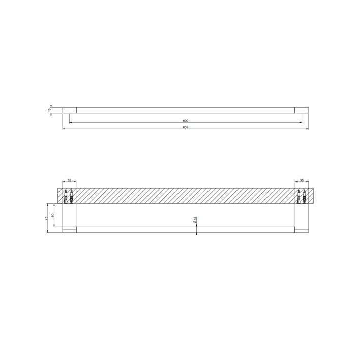 Gessi Полотенцедержатель, 60 см, Origini, 66504#031 цвет: хром