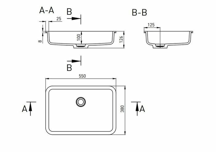 Salini раковина 54,5x38, marea, 1802209mrf цвет: матовый белый