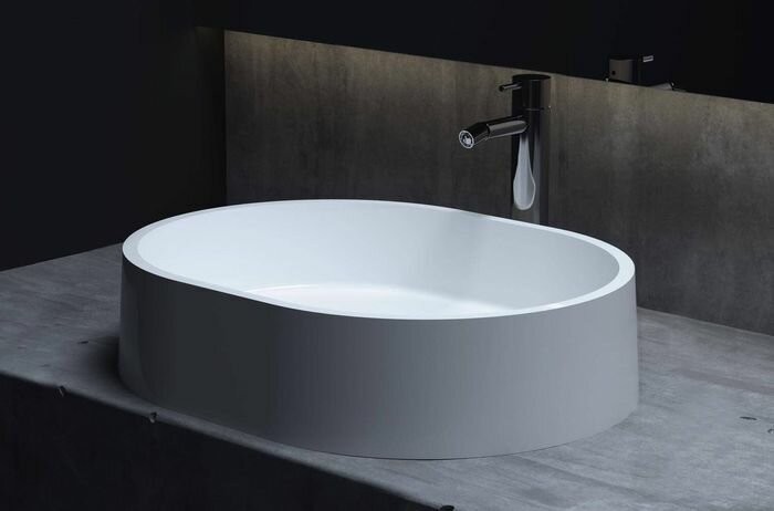 Salini раковина накладная 56x44, gloria, 1102211mrf цвет: матовый белый