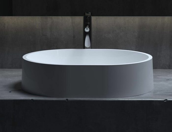 Salini раковина накладная 56x44, gloria, 1102211mrf цвет: матовый белый