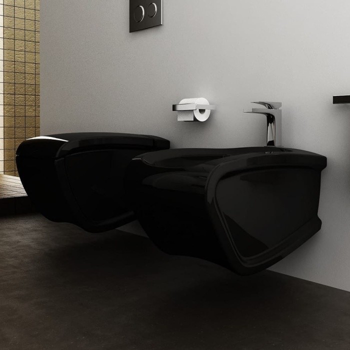 ArtCeram унитаз подвесной, hiv001 03 00 hi-line цвет: черный глянцевый