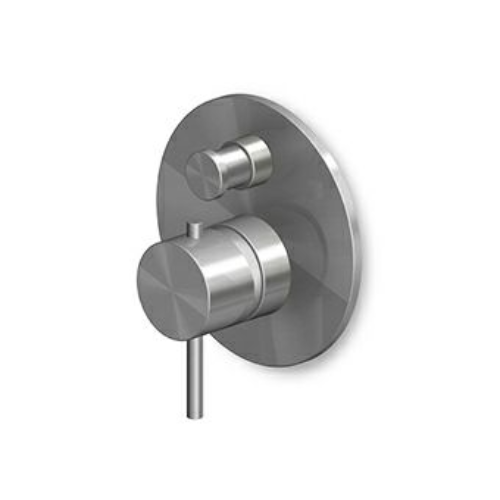 Zucchetti смеситель для душа, встраиваемый, с переключателем, внешняя часть, без арт.r99684, helm, матовая нержавеющая сталь арт. zhe127.x