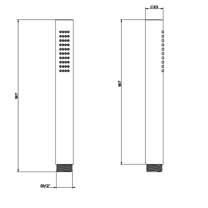 Gessi Душевая лейка с легкой очисткой, Shower316, 54054#239 цвет: шлифованная сталь