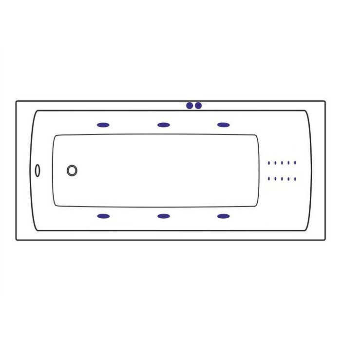 Ванна 140x70 line nano, Excellent Aquaria, хром арт. WAEX.AQU14.LINENANO.CR