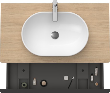 Duravit тумба подвесная под раковину 1000 мм х 550 мм и консолью, d-neo, de494803030 цвет: натуральный дуб