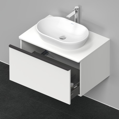 Duravit тумба подвесная под раковину 800 мм х 550 мм, с консолью, d-neo, de494701818 цвет: gres pietra grey opaco