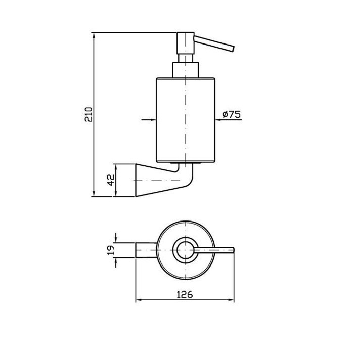 Zucchetti дозатор для мыла, подвесной, medameda, хром/белый арт. zad915