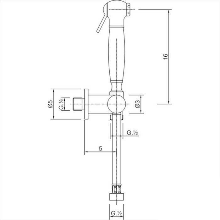 Cisal гигиенический душ - комплект с запорным вентилем ar00790024 shower cisal, цвет: золото
