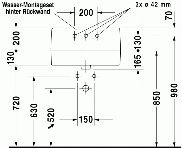 Duravit раковина встраиваемая сверху 60х47см, vero, 0453600000 цвет: белый