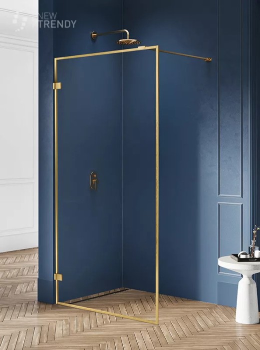 Душевое ограждение brushed 100x200, New trendy Avexa gold, брашированное золото арт. EXK-3135