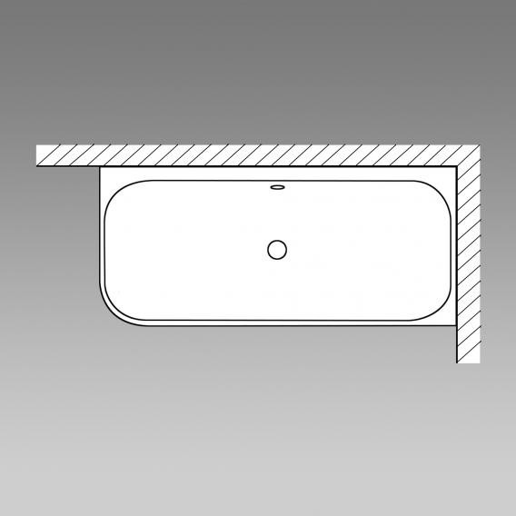 Duravit акриловая ванна 1800 х 1400 c наклоном для спины справа, paiova, 700269000000000 цвет: белый