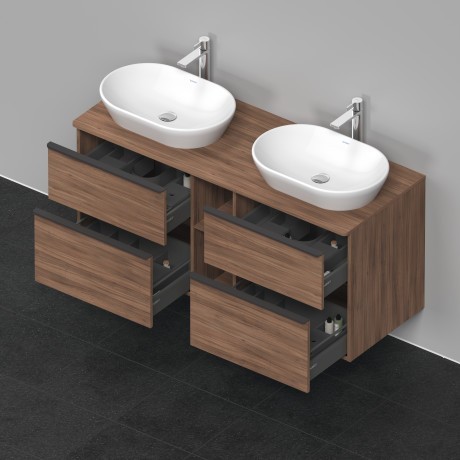 Duravit тумба подвесная под две раковины 1400 мм х 550 мм, d-neo, de4970b7979 цвет: орех натуральный